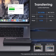 M2 SSD Case NVME SATA Dual Protocol M.2 to USB Type C 3.1 SSD Adapter for NVME PCIE NGFF SATA SSD Disk Box
