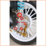 ▪ ☋ ✙✷ Heng GOLD/CNC SILVER. CRANK GEAR Bolt  set for mio i125/soul i/ gravis/ gear / sporty/soulty