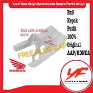 100% ORIGINAL HONDA/AAP KEPAK PUTIH FRONT COVER LEG SHIELD EX5 DREAM PLUG CAP BODY SET GETAH RUBBER 