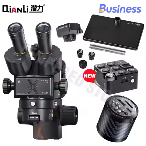 Qianli Gorilla 6558 Trinocular Microscope 6.5X-58X Zoom Industrial Thermal 4K Camera For Mobile Phon