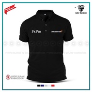 Polo T Shirt Sulam McLaren Racing FxPro F1 Partnership Performance RaceTracks Baju Men Cotton Fashio