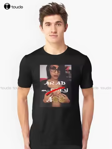 Mia Khalifa My Arab Love! Slim Fit T-Shirt Tee T-Shirt Oversized T Shirts Custom Aldult Teen Unisex 