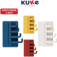 GANTUNGAN KUKE WALL HANGERS 4 HOOKS/ WALL HANGERS 4 LEGS WALL HANGERS 4 HOOKS FOLDING HOOKS