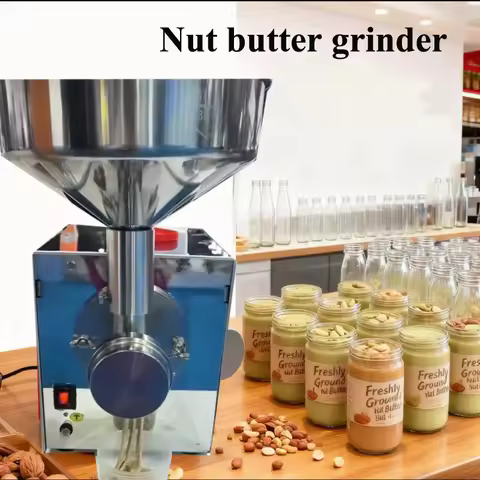 Sesame Paste Tahini Making Machine Peanut Butter Grinding Mill Machine Commercial 80KG/H Nut Butter 