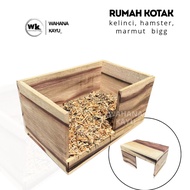 WOODEN HAMSTER HOUSE FREE TATAL | MINI HEDGEHOG CAGE FOR GUINEA, RABBIT, HAMSTER (LARGE) HEDGEHOG HO