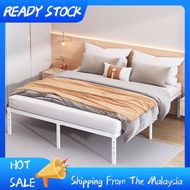 King Bed Frame Black/White Simple Style Metal Double Bed Frame Queen Bed Frame Duty Heavy Iron Bed