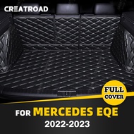 Auto Full Coverage Trunk Mat For Mercedes Benz EQE 2022 2023 Car Boot Cover Pad Cargo Liner Interior