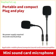 DAYDAYTO Mini Microphone Recording Condenser Small Mic For Headphone Sound Card Amplifier Mobile Phones Karaoke Accessories 3.5mm Denoise SG