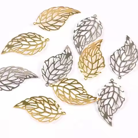 mix Gold/silver Leaf Filigree Wraps Connectors Filigree Wraps for Jewelry Findings Scrapbook Metal C