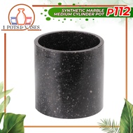 1Pots&amp;Vases 1pc  Synthetic Marble Medium Cylinder Pot(3.25"Øx3.25"Ht. inches/281g)/Looks Like Real Marble/Feels like Real Marble/Weighs Like Real Marble/Matibay Hindi Babasagin/Not Terra Cota,Clay,Ceramic,Cement, Plastic Pots/Flower Pot,Vase,Plorera,Paso