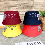 BUCKET EMBROIDERED KIDS BUCKET BEAR HAT - UNISEX CHILDREN'S HAT EMBROIDERED BEAR