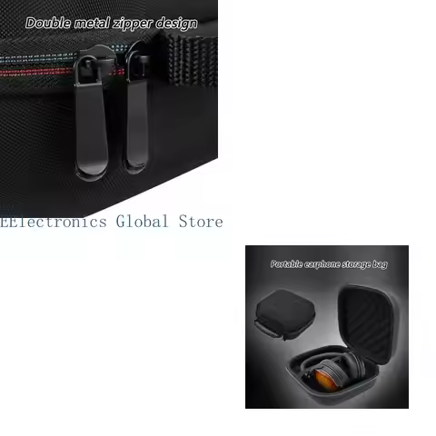 462B Multifunctional Headphone Carrying Box Scratch Resistant Lining Accessory Storage Organiser for