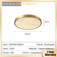 [1Year Warranty] TOMAX All-Copper Ceiling Lamp With Marble Accents, In a Chinese Style, Suitable For