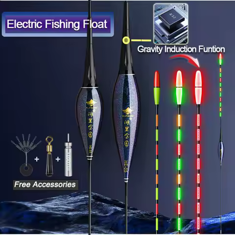 2pcs/Lot Fishing Float Gravity Sensor Electric Floaters Smart IC Build-in Fish Bites Antenna Change 