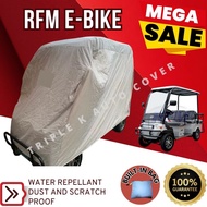 RFM E-BIKE WITH BACK PASSENGER SEAT COVER WATER REPELLANT AND DUST PROOF BUILT IN BAG