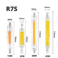 LED có thể chỉnh mờ R7S 15W 20W 30W 40W COB Ống ThủY Tinh 118mm j118 78mm j78 Bóng đèn Đèn COB siêu