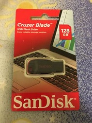 SanDisk CRUZER BLADE™ USB 隨身碟 記憶容量: 128GB ,全新未開