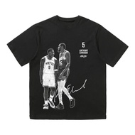 Anthony Edwards Two-Picture T-Shirt Soft Cotton Vintage Style Street Basketball Casual Fashionable F