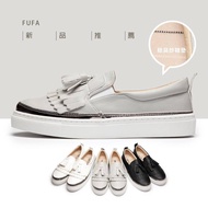 Fufa Brand│Tassel Rolling Silver Edge All-Match Casual Shoes 1BD26 Fufa Brand Lazy Shoes Fufa Brand 