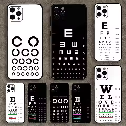 Medical Eye Vision Chart Phone Case For Apple iPhone 15,14,13,12,11,Pro,X,XS,Max,XR,Plus,Mini Soft B