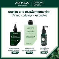 AROMASE 3-step Combo for neutral scalp: Exfoliator - Shampoo - Herbal spray