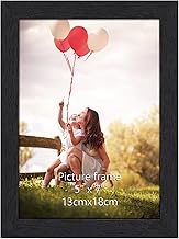 HORLIMER 5x7 Picture Frame Set of 1, Black Picture Frames Display 5 by 7 Photo for Wall or Tabletop