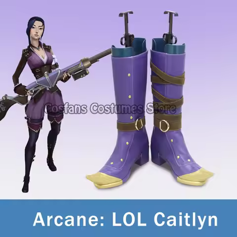 LOL Caitlyn Cosplay Boots Costume LOL Arcane Caitlyn Cosplay Costume Caitlyn Wig the Sheriff of Pilt