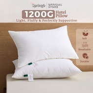 SPRINGO 1000G / 1200G Premium 100% Cotton Hotel Pillow Bantal 5Star Hotel Cotton Microfiber APS APT