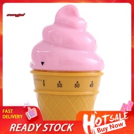 SUN_ Cooking Accessory Adorable Ice Cream Kitchen Timer with 60 Minutes Mechanical Countdown Clear Scale Time Reminder for Cooking and Baking Cute Design for Southeast Buyers