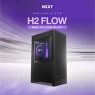 NZXT H2 Flow Mini ITX Airflow Case With 2 x 120mm Fan Pre-Installed With PCIe Gen 5.0 Riser Included