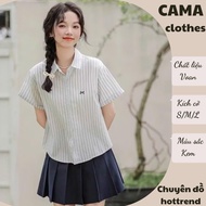 Cama Clothes women's short-sleeved shirt embroidered with bows, youthful loose 3-color women's t-shi