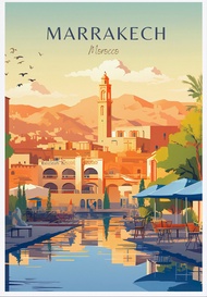 United Arab Emirates Travel Scenery Poster Abu Dhabi Cairo Liwa Oasis Canvas Painting Photo Wall Art