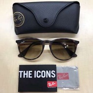 有保固🦁RAYBAN RB4171 RAY-BAN ERIKA 雷朋代購霧面琥珀色玳瑁框橢圓形镜太陽眼鏡墨鏡