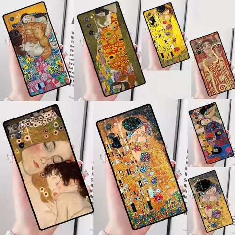 The Kiss Gustav Klimt Painting Phone Case For Samsung Galaxy S23 S24 S25 Ultra S9 S10 S20 S21 S22 Pl