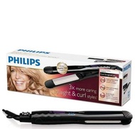 Philips HP8345 Care Straight &amp; Curl Straightener Curved Ceramic Plates , Heat 230C , Ionic