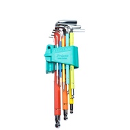 Proskit 9PCS Color Code Extra Long Arm Ball Point Hex Key Set(HW-230BL)