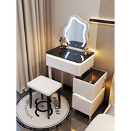 Atmosphere Style Cream Small Bedside Dressing Table Smart 2024 Dressing Table Apartment Simple Bedro