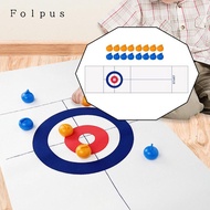 [Baosity11] Tabletop Curling Game Set Sliding Bead Game Camping School Table Board Game