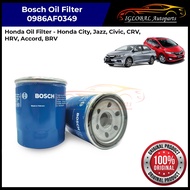 Bosch Oil Filter 0986AF0349 for Honda City, Jazz, Civic, CRV, HRV, Accord, BRV