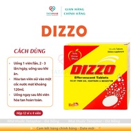 DIZZO - Viên sủi hỗ trợ tiêu hóa giảm đầy hơi khó tiêu - Vị cam dễ uống - Hộp 12 vỉ x 4 viên