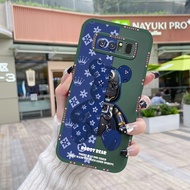 YIWESAN เคสกรณีสำหรับ Samsung Galaxy Note 8 Note8 Note 9 Note9 เคสกรณีแฟชั่นน้ำหมีเสื้อการออกแบบใหม่ยางนุ่มปลอกเต็มเลนส์ปกหลังกล้องบางแบบปกป้องกันกระแทกกรณี