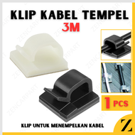 Klip Kabel Klem Jepit Perapih Cable Listrik Tempel Dinding Perekat 3M  Clip Organizer Holder Pengikat Lem Double Tape