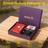 BORUIT HP400 Headlamp 1020LM Rechargeable Headlamp IP67 Waterproof Headlight with First Aid Kit Emer