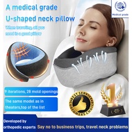 🔥Top Grade⏫U-Shaped Memory Foam Neck Pillow Soft Travel Pillow Massage Neck Pillow Sleeping Airplane Car Pillow Rebound Memory Foam Support Pillow U-Shaped Pillow for Airplane Travel