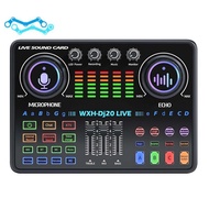DJ20 Studio Sound Card with 48V Microphone System, Reverberation Tech, and Noise Reduction for Cardi