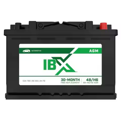 IBX Automotive Battery 12V 70Ah Group Size H6 48 760CCA SLI AGM Auto Replacement Battery for Cars SU