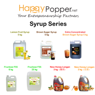 HAPPYPOPPER Brown Sugar Syrup Lemon Fruit Honey Longan 3kg 3 kg Gula Merah Perang Sirap Milk Tea 5 k