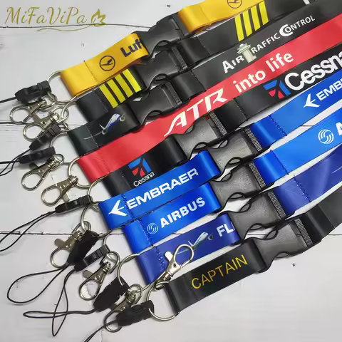 MiFaViPa Polyester Aviation Lanyards Boeing Neck Strap Chaveiro Key Chain Boeing llavero Lanyard Key