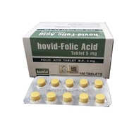 BOX HOVID FOLIC ACID 5MG 100 TABLETS