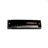 FLS Harmonica Diatonic Blues Harmonica Key of C, 10 Holes 20 Tones Blues Harp Mouth Organ Harmonica Stainless Steel Shell For Kids Adults and Beginners